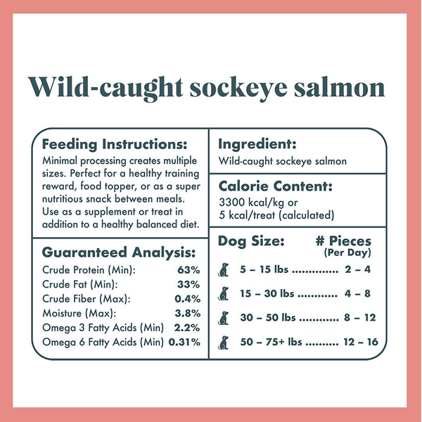 wild-caught, skin on salmon - 3.5oz - King Lou Pets