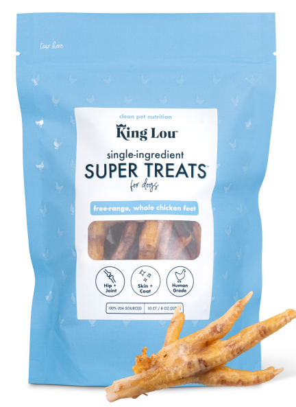 whole chicken feet pouch- 10 count - King Lou Pets