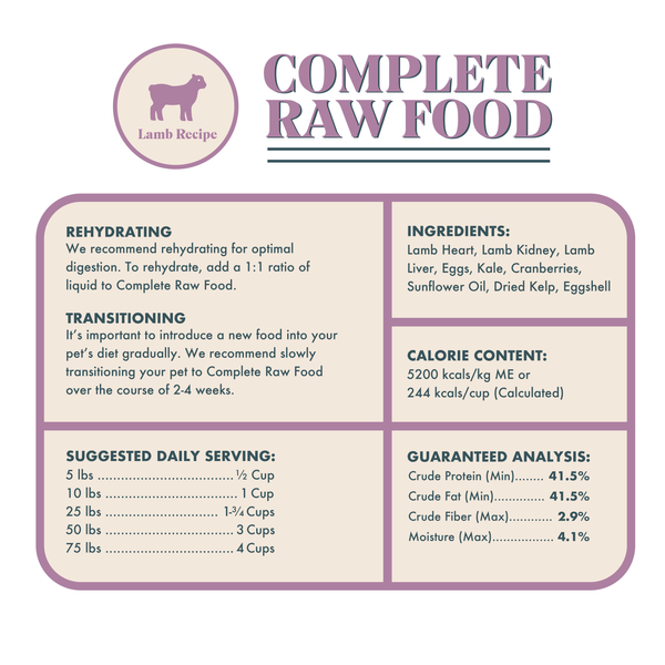 complete raw food- lamb