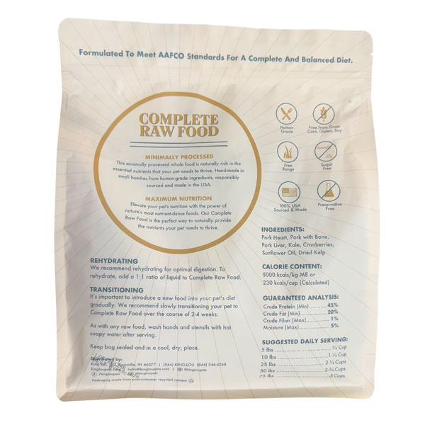 complete raw food- pork