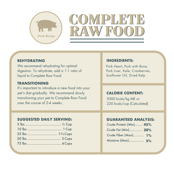 complete raw food- pork